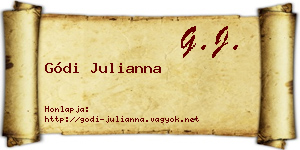 Gódi Julianna névjegykártya